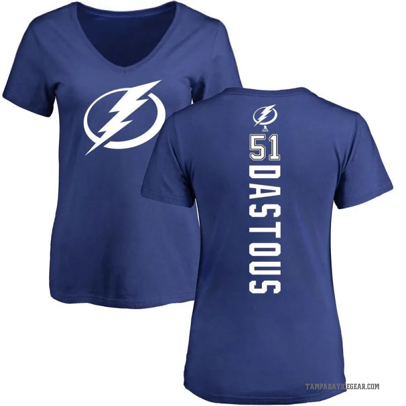 Charle-Edouard D'Astous Women's Blue Tampa Bay Lightning Backer T-Shirt -
