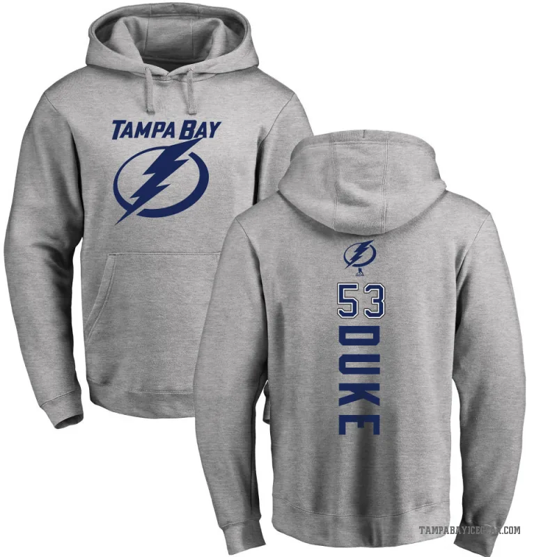 Dylan Duke Youth Tampa Bay Lightning Branded Ash Backer Pullover Hoodie