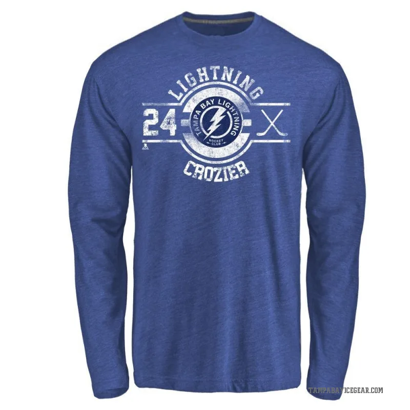 Maxwell Crozier Men's Royal Tampa Bay Lightning Insignia Long Sleeve T-Shirt -