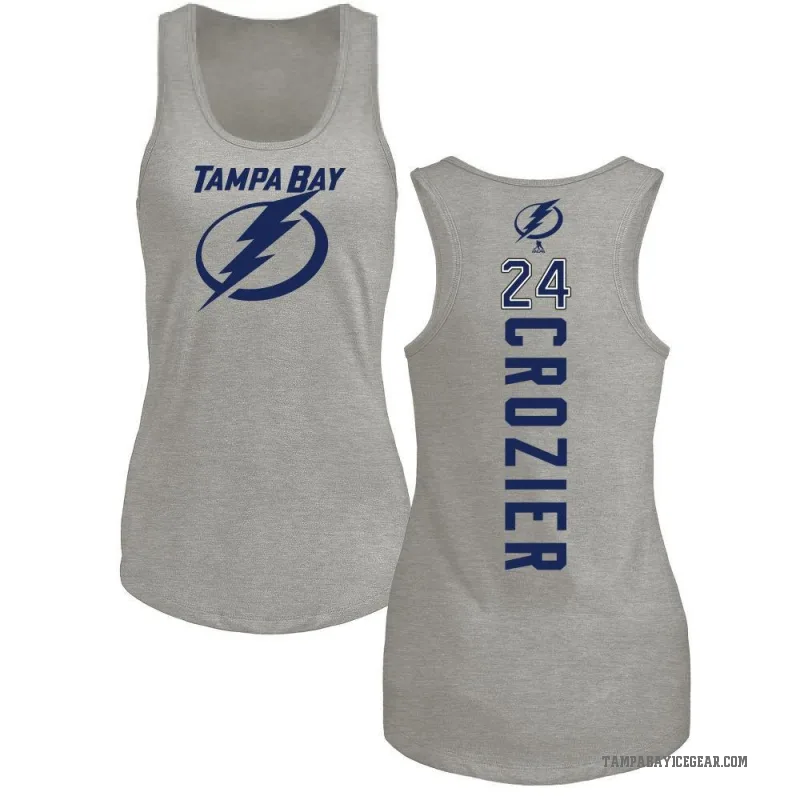 Maxwell Crozier Women's Ash Tampa Bay Lightning Backer Tank Top -