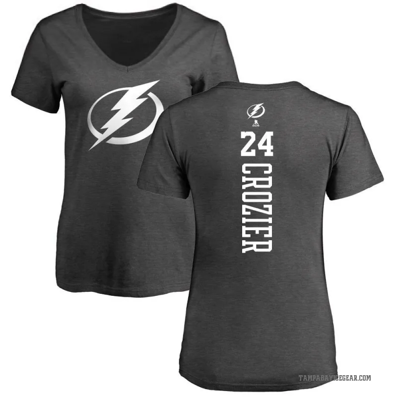 Maxwell Crozier Women's Charcoal Tampa Bay Lightning One Color Backer T-Shirt -