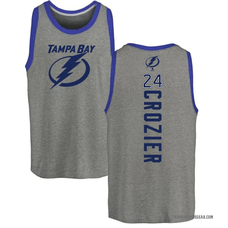 Maxwell Crozier Youth Ash Tampa Bay Lightning Backer Tank Top -