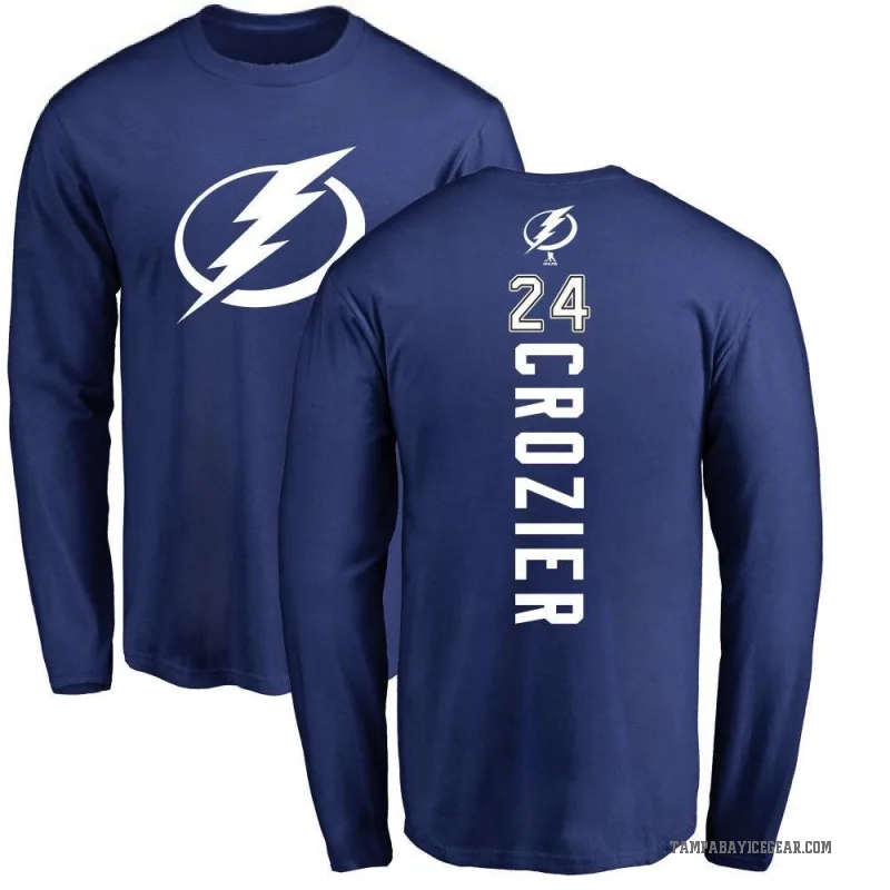Maxwell Crozier Youth Royal Tampa Bay Lightning Backer Long Sleeve T-Shirt -
