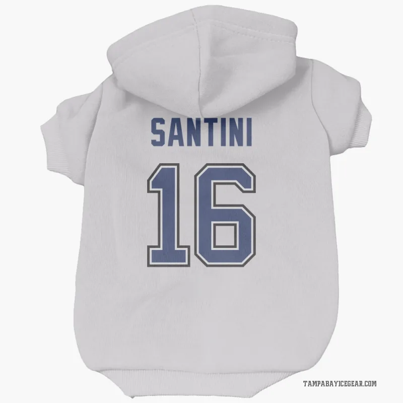 Steven Santini  White Tampa Bay Lightning  Cat & Dog Pet Hoodie
