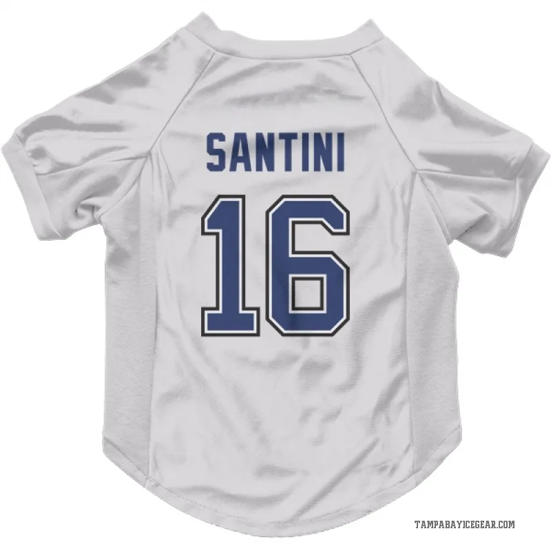 Steven Santini  White Tampa Bay Lightning  Cat & Dog Pet Jersey